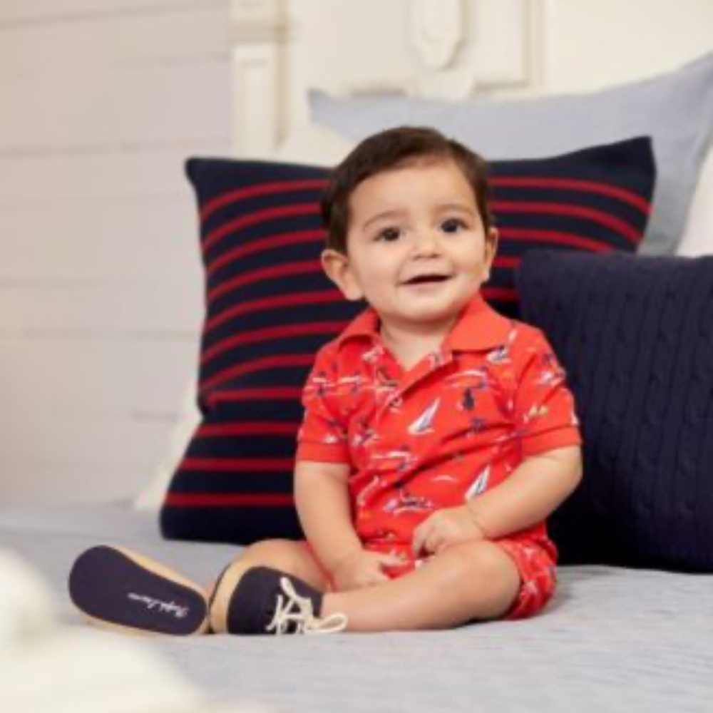 POLO RALPH LAUREN
Baby Boy's Sailboat-Print Polo Shortalls
3M new without tags